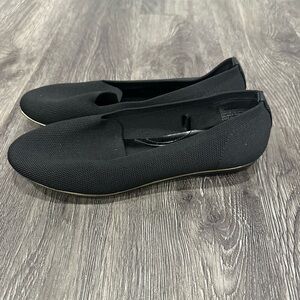 Black Rivet Classic Black Flats Size 8